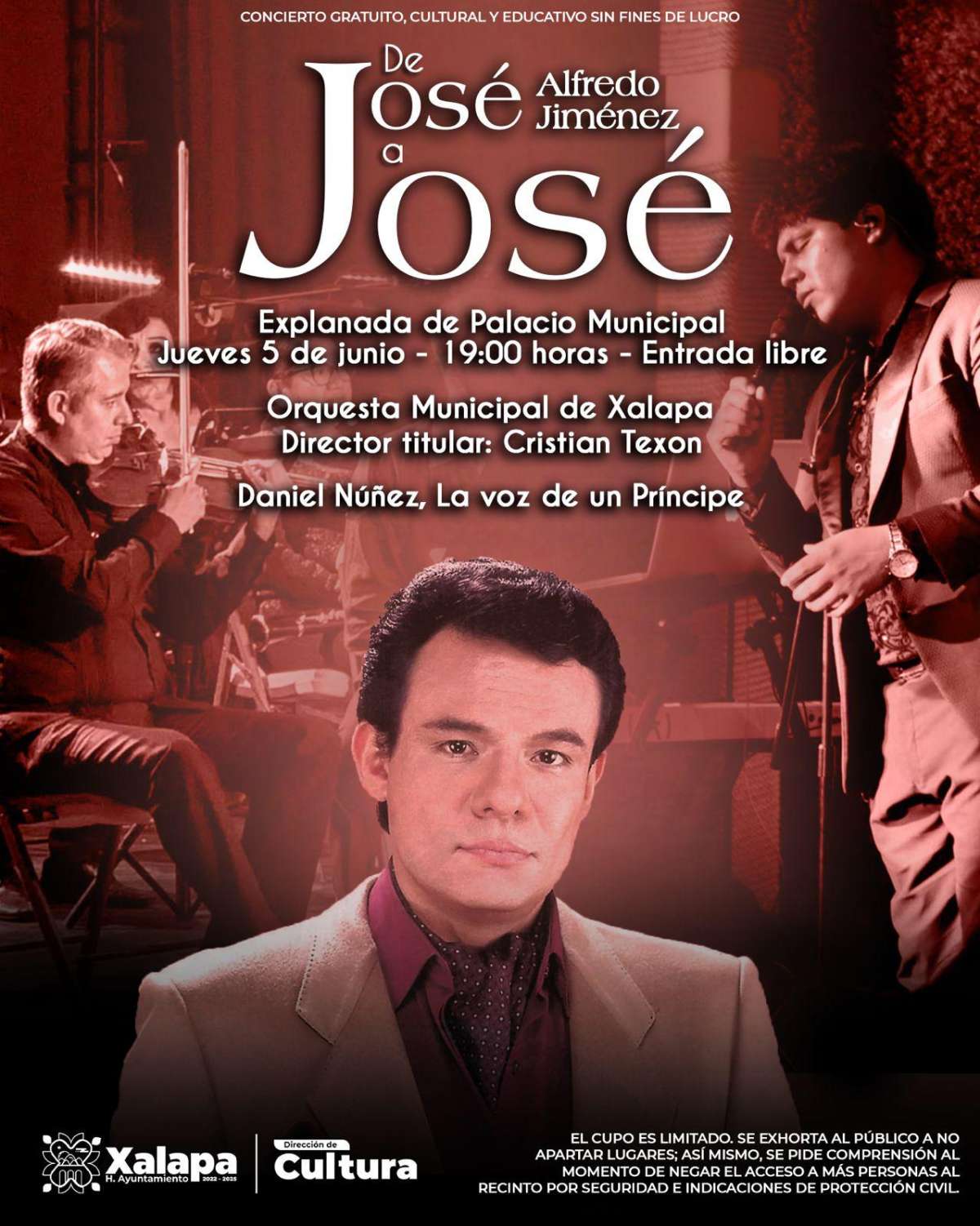 Invita Ayuntamiento al concierto: De José Alfredo Jiménez a José José
